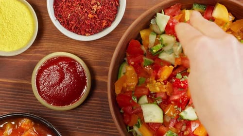 Moroccan Cuisine Top View