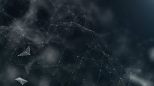 Abstract Plexus Network Background with Moving Lines and Dots