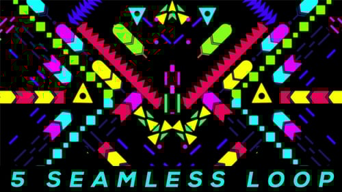 Vibrant Geometric Kaleidoscope Pattern Hypnotic Background