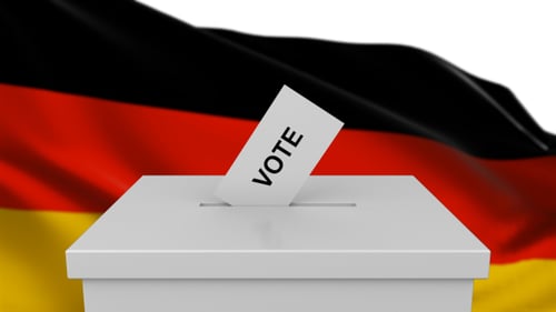 Ballot Box with Germany Flag