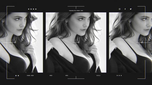 Dynamic Geometric Fashion Opener with Animated Text