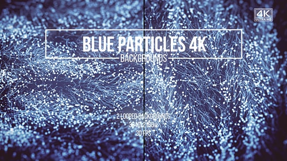 Flowing Blue Particles Abstract Background Animation 4K, Backgrounds ...