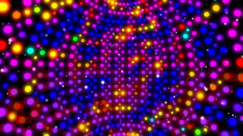 Vibrant Geometric Dots Glowing Abstract Party Background