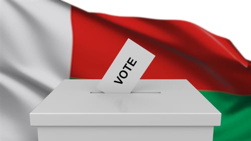 Animated Ballot Box and Flag for Elections and Democracy