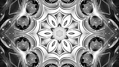 Black and White Lights Vj Shiny Kaleido