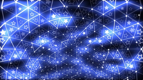 Stars White Flashing Neon