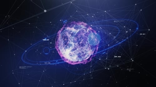 Abstrakte Welt des Weltraums in Form von Plexus