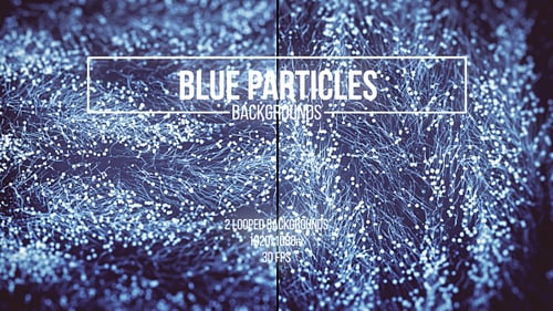 Blue Particles Background: Abstract Waving Network Animation