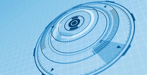 Animated Futuristic HUD Scanning Element Display