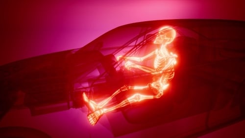 Driver with Visible Bones