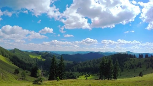 Mountain Landscape with Clouds