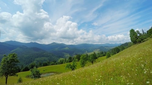Mountain Landscape with Clouds