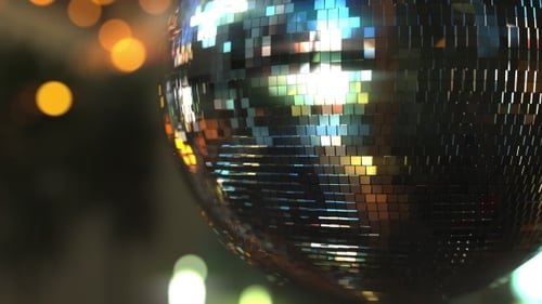 Turning Mirror Disco Ball