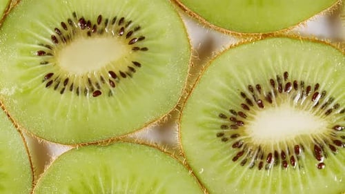 Fresh, Sliced Kiwi Fruit Close-Up