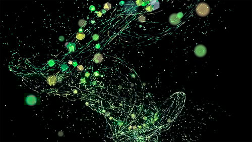 Background with Green Polygons