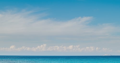 Sea, Seascape, Ocean, Nature Background, Idyllic Seascape Sea Water Surface, Cloud Motion