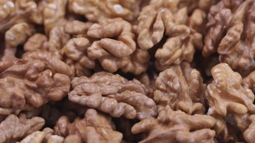 Pile of Delicious Walnut Halves Filling Frame