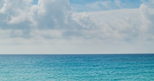 Sea, Seascape, Ocean, Nature Background, Idyllic Seascape. Sea Water Surface, Cloud Motion