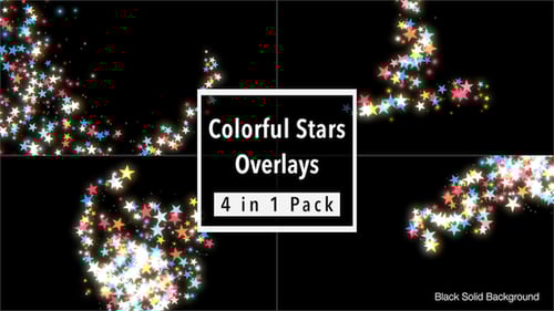 Colorful Twinkling Star Particle Overlays