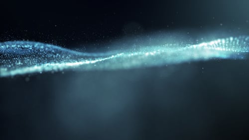 Abstract Blue Particle Wave Flowing Background Loop