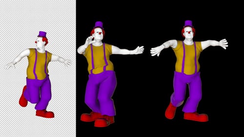 Lustiger Clown Walk