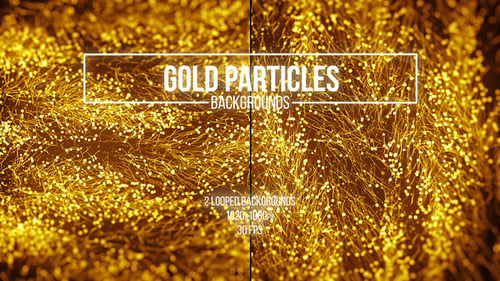 Dynamic Gold Particles Abstract Flowing Background Animation