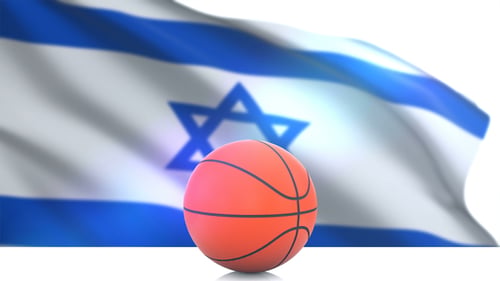 Basket avec drapeau israélien