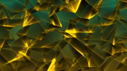 Special Gold Triangles in Green Background