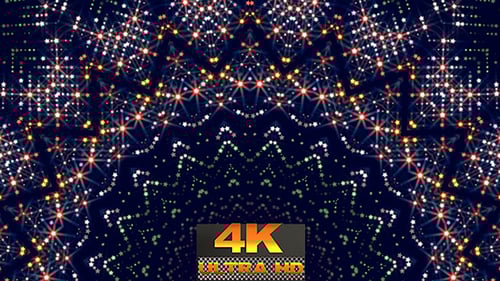 Animated Glowing Star Kaleidoscope Background