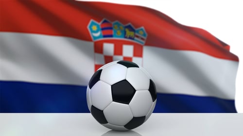 Soccer Ball with Croatia Flag