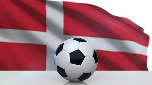 Soccer Ball with Denmark Flag