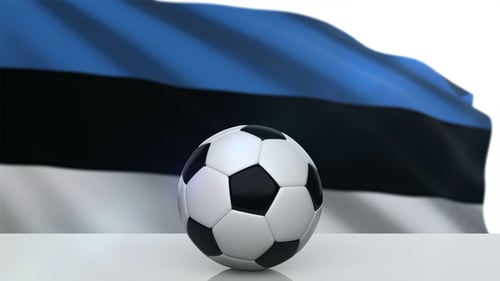 Soccer Ball with Estonia Flag