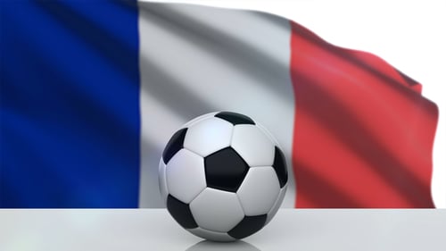 Soccer Ball with France Flag