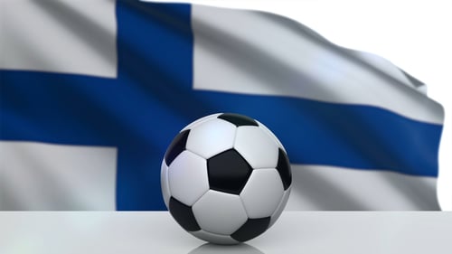 Soccer Ball with Finland Flag