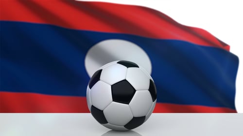 Soccer Ball with Laos Flag