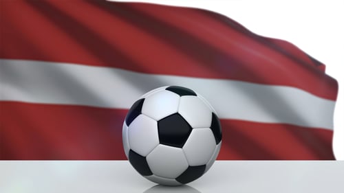 Soccer Ball with Latvia Flag