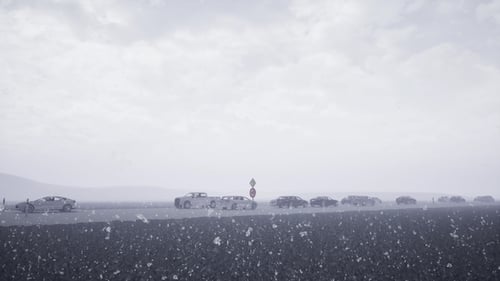 Snow Storm and Traffic