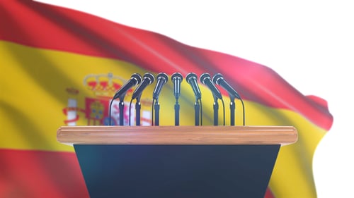 Speech Podium with Berserker Flag