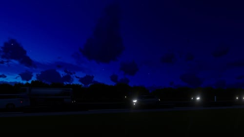 Village Night Traffic