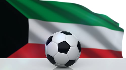 Soccer Ball with Kuwait Flag