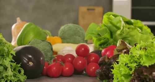 Fresh Vegetables Still Life in Kitchen