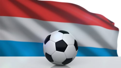 Animated 3D Soccer Ball with Waving National Flag