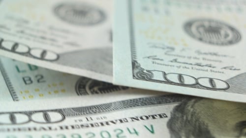 Macro Shot of US One Hundred Dollar Bills