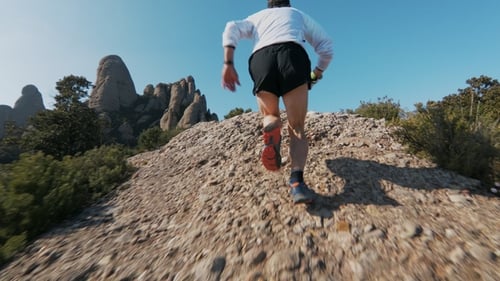 Trail Running in Mountains