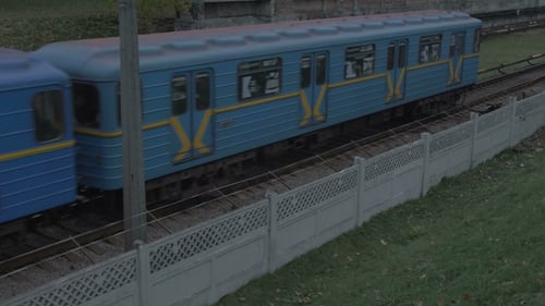 Old Subway with Train