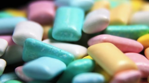 Different Colors Chewing Gum Pastel Color