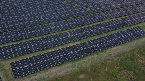 Massive Solar Power Plant in the Field Lots of Solar Panels Alternative