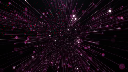 Abstract Glowing Star Particle Field Background Animation