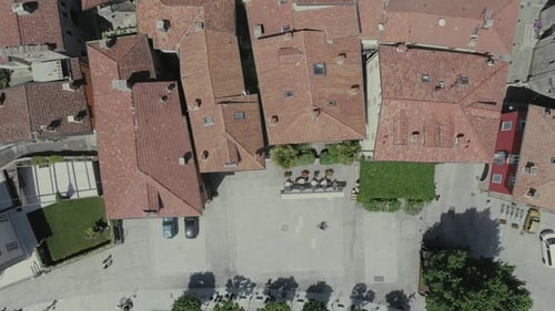 Bicycle Sumer Italy Italian Riviera Houses Drone Flight Near the Mountains, Italy Lake, Drone Natur