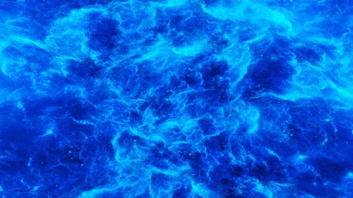 Abstrakte hellblaue Nebel im Weltraum